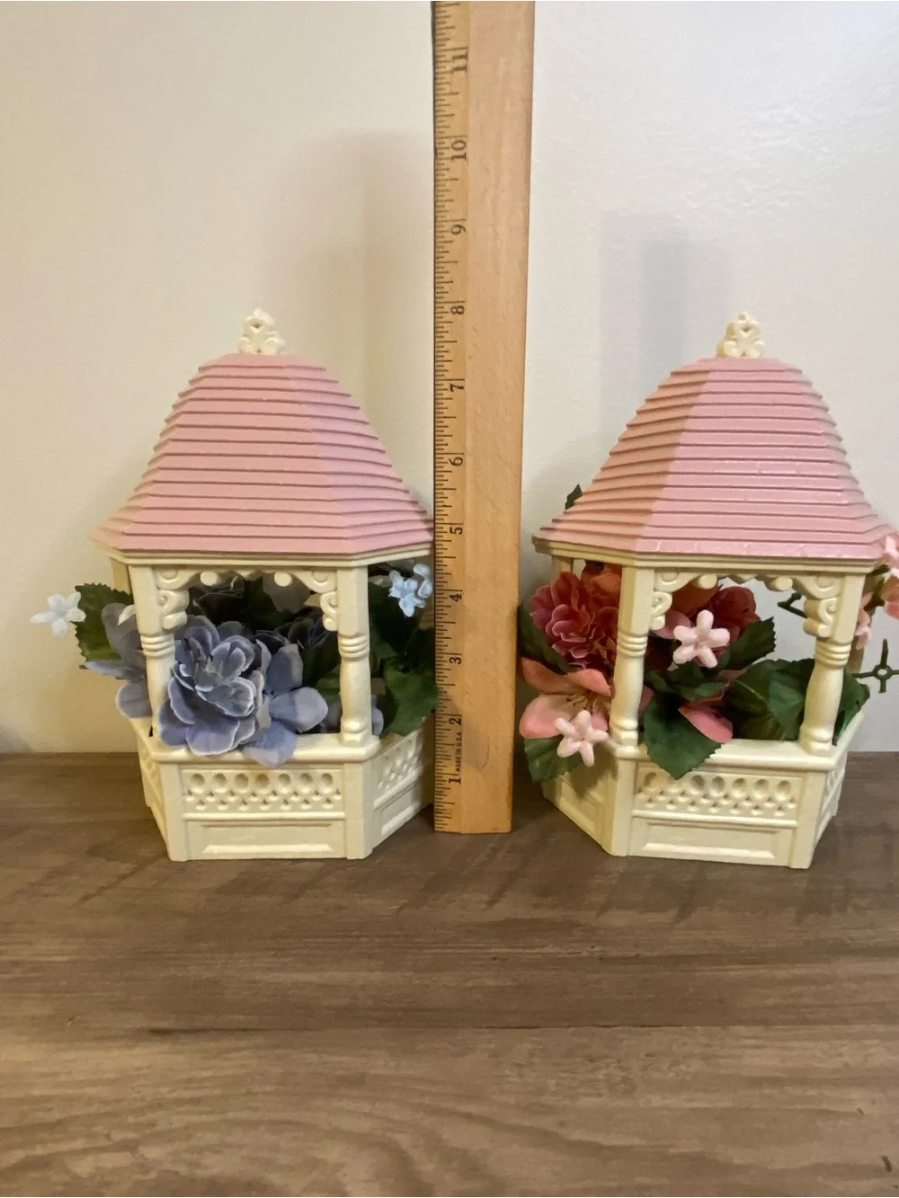 Burwood Products Wall Planters Vintage Gazebo MCM 1989 Pair Cottagecore Decor